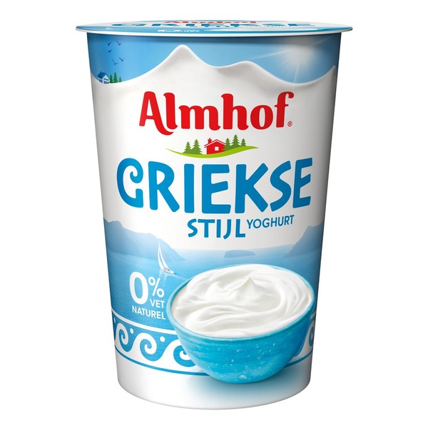 ALMHOF 0% griekse stijl yoghurt. 450 GR