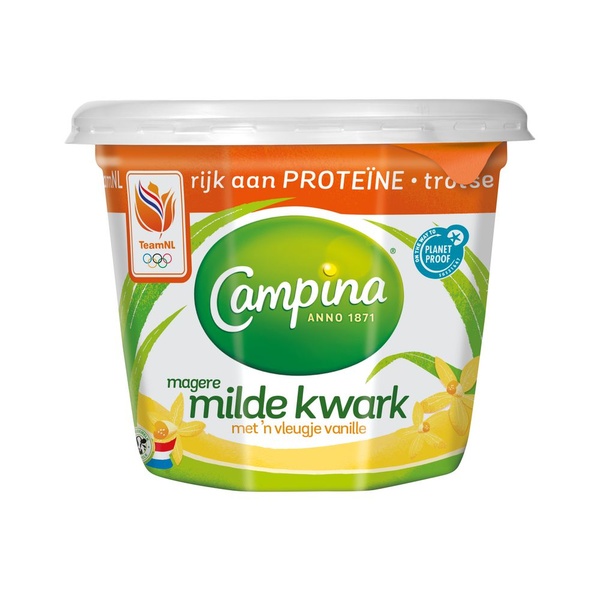 CAMPINA kwark mager vanille 500 GR