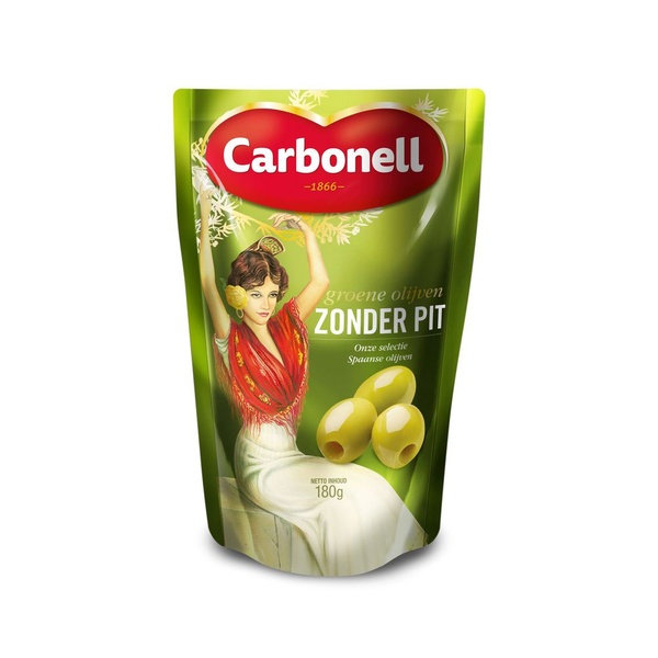 CARBON groene olijven zonder pit 180 GR