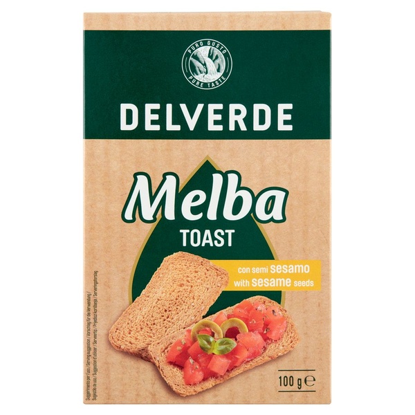 DELVERDE melba toast met sesamzaadjes 100 GR