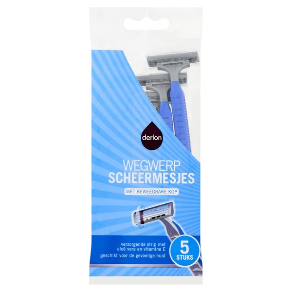 DERLON wegwerp scheer mesjes  man 5 ST
