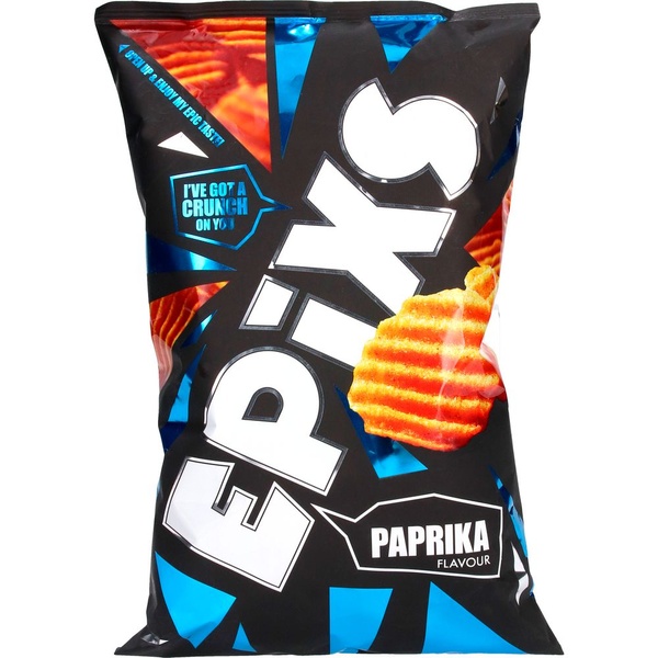 EPIXS ribbelchips paprika 185 GR