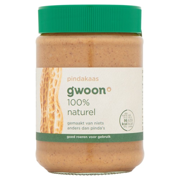 G'WOON 100% pindakaas naturel 350 GR
