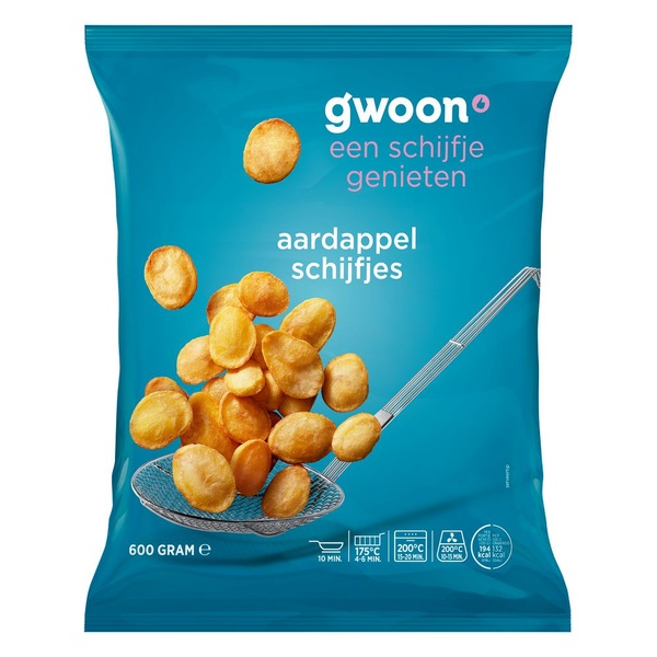 G'WOON aardappel schijfjes 600 GR