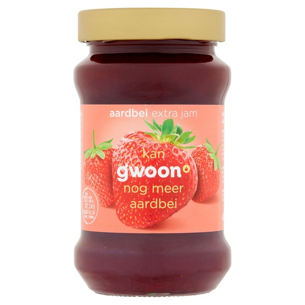 G'WOON extra jam aardbei 450 GR