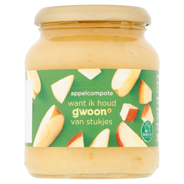 G'WOON appelcompote met stukjes 350 GR