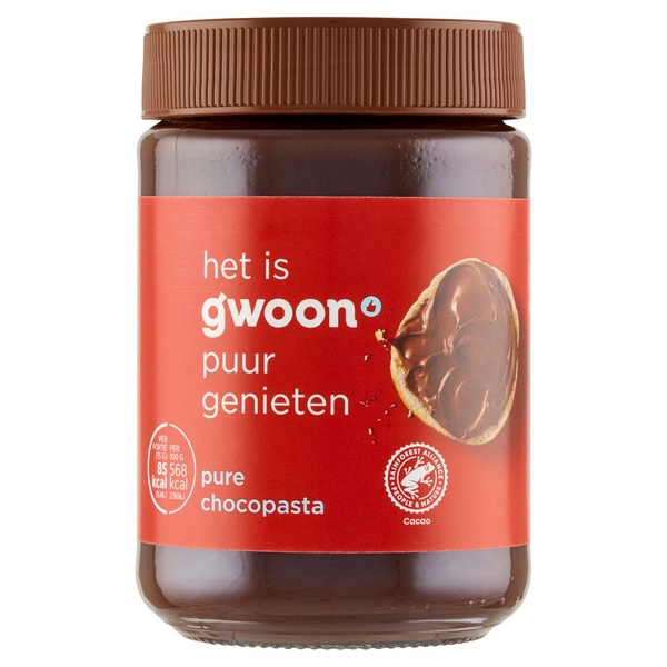 G'WOON puur chocopasta 400 GR