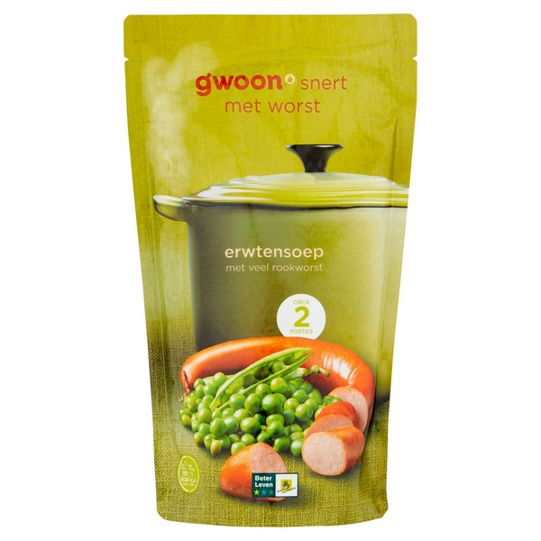 G'WOON erwtensoep met veel rookworst 570 ML