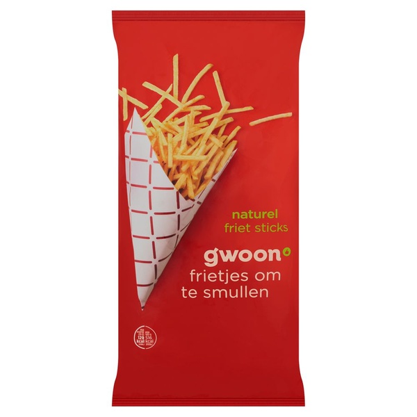 G'WOON frietsticks naturel 150 GR