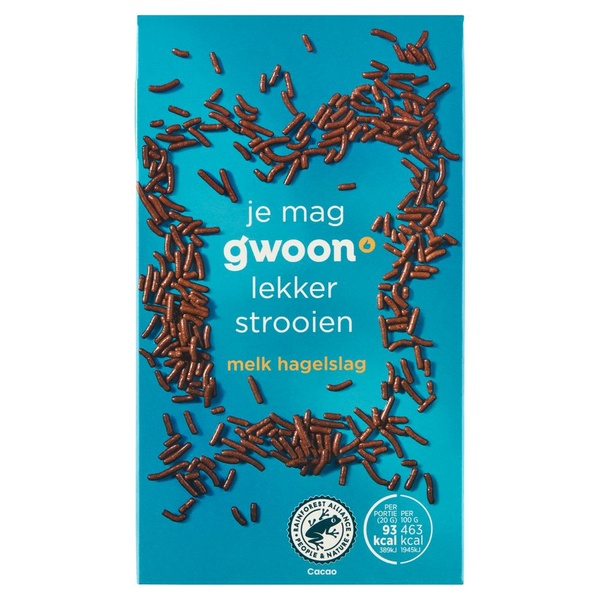 G'WOON melk hagelslag 400 GR