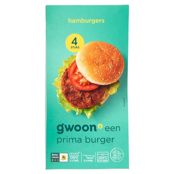 G'WOON hamburger 4 ST