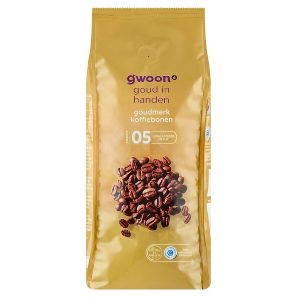 G'WOON goudmerk koffiebonen 500 GR