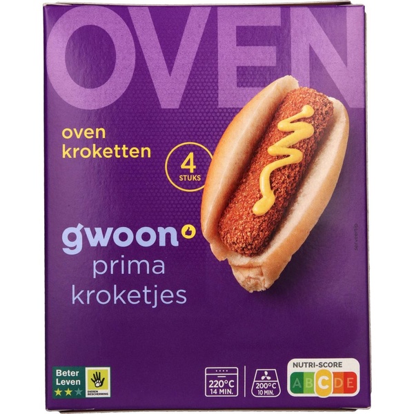 G'WOON oven kroketten 4 ST