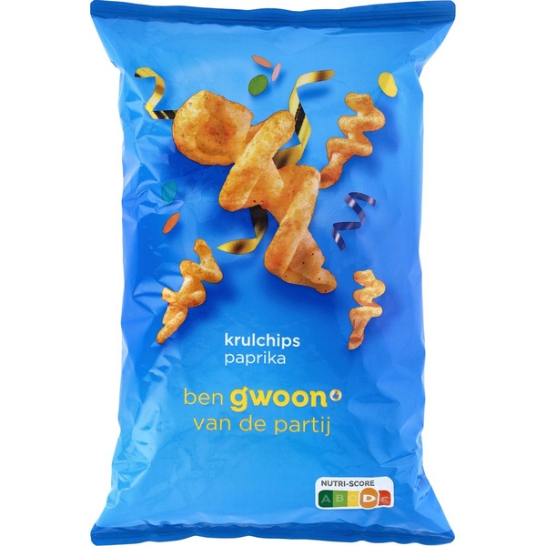 G'WOON krulchips paprika 150 GR