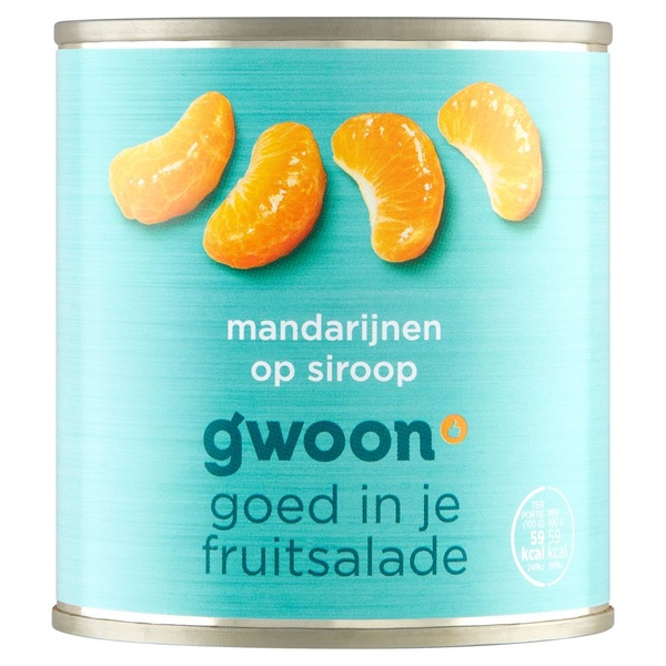 G'WOON mandarijnen op siroop 312 GR