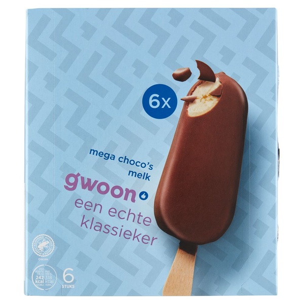 G'WOON mega choco melk 6 ST