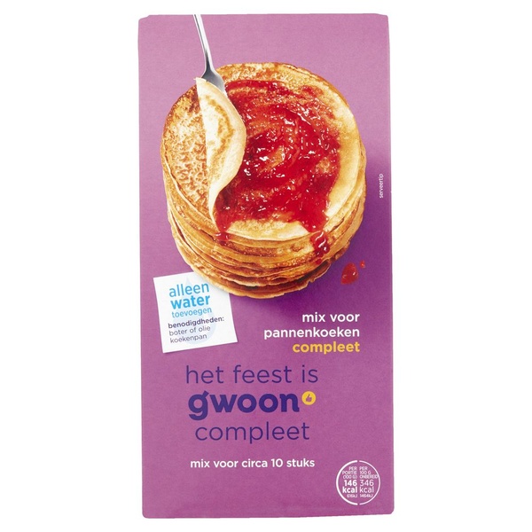 G'WOON mix pannenkoek compleet 400 GR