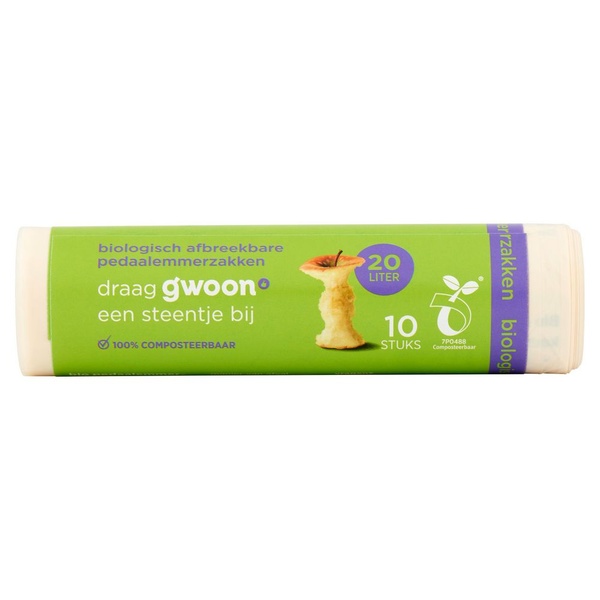 G'WOON bio pedaalemmerzakken 20 ltr 10 ST