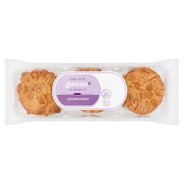 G'WOON pinda koeken 200 GR