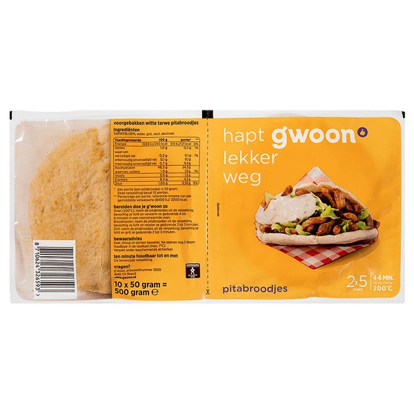 G'WOON pitabroodjes 10 ST