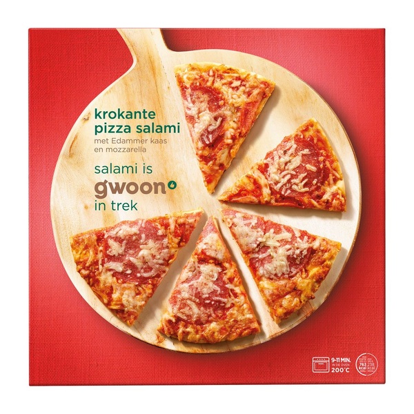 G'WOON krokante pizza salami 320 GR