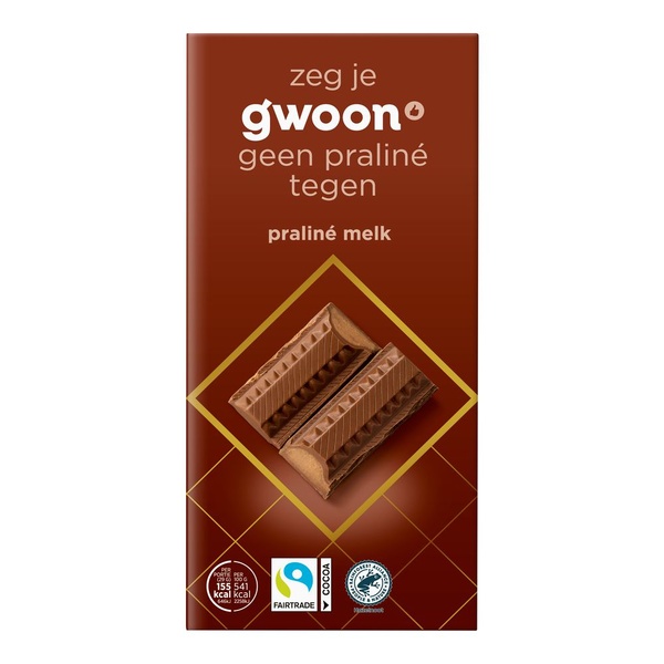 G'WOON tablet melk praline 200 GR