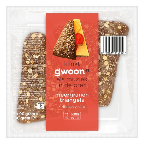 G'WOON triangels meergranen 2st 180 GR