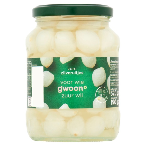 G'WOON zilveruitjes zuur 320 GR