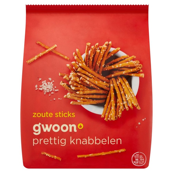 G'WOON zoute sticks 250 GR