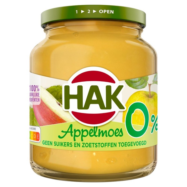 HAK appelmoes 0%. 350 GR