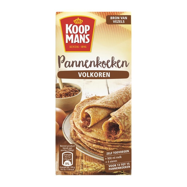 KOOPMA pannenkoekenmix volkoren 400 GR