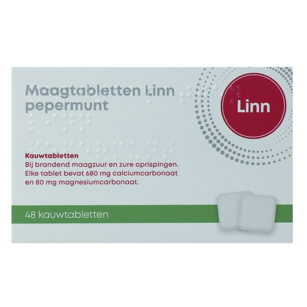 LINN AV maagtablet  pepermunt 48 ST