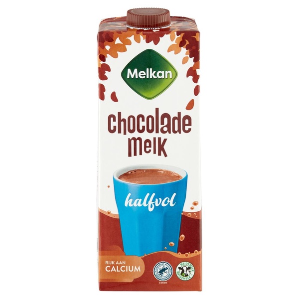 MELKAN chocolademelk halfvol weidemelk 1 LT