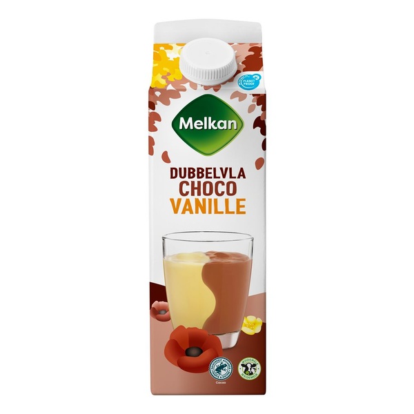 MELKAN dubbelvla choco vanille 1 LT