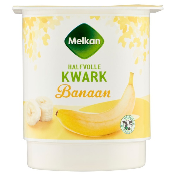 MELKAN kwark halfvol banaan 450 GR