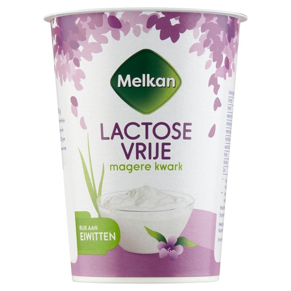 MELKAN kwark mager naturel lactosevrij 500 GR