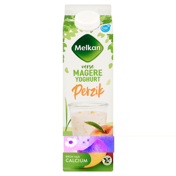MELKAN vruchtenyoghurt perzik 1 LT