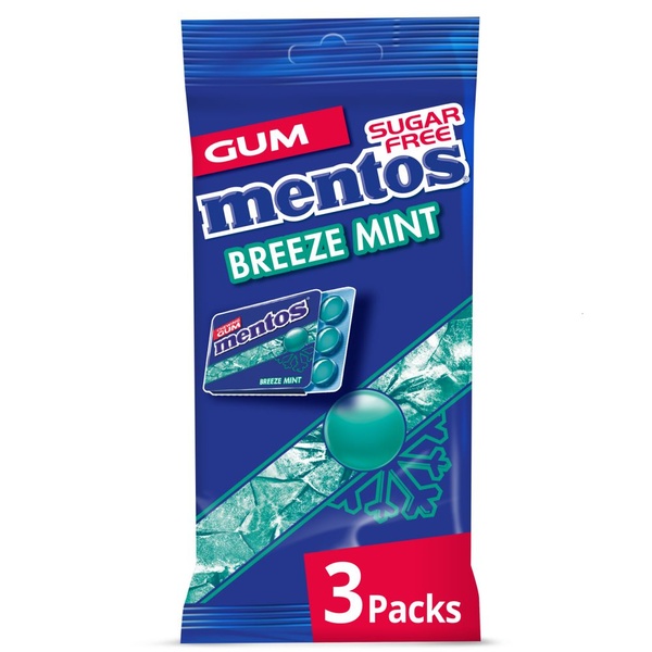 MENTOS breezemint     3-pack 3 ST