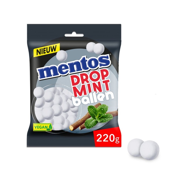 MENTOS dropmintballen 220 GR