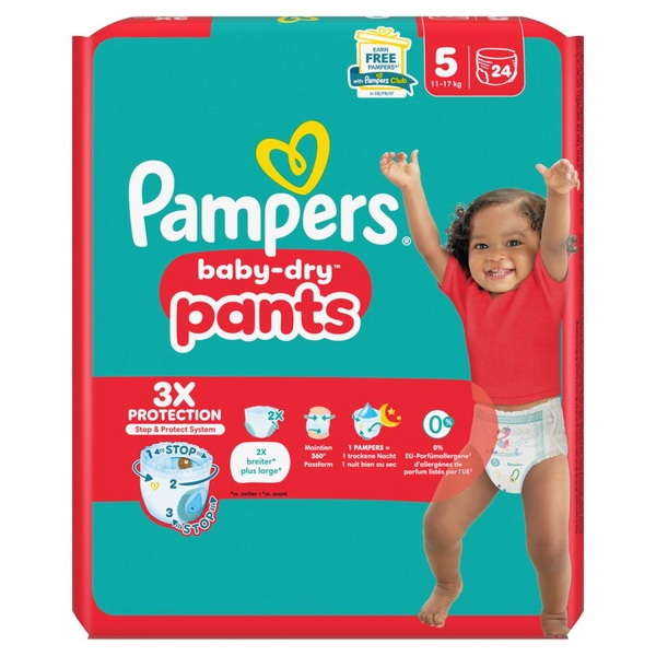 PAMPERS baby dry pants mt5 24 ST