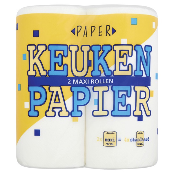 PAPER keukenpapier maxi 2 rol XX 2 ST
