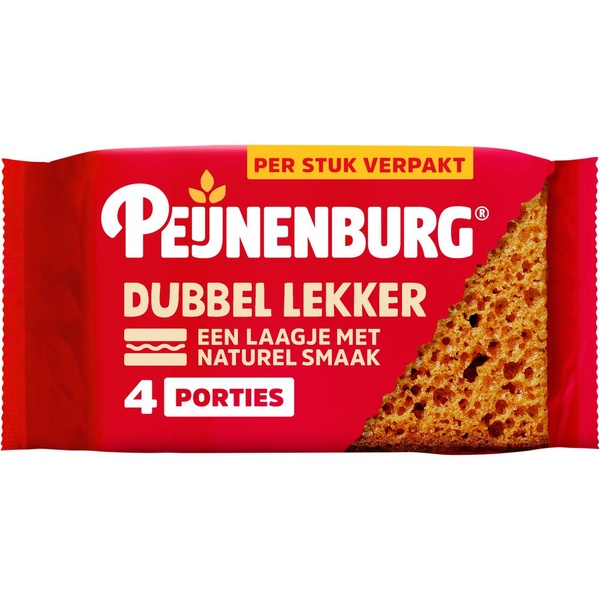 PEIJNE dubbel lekker  naturel 4-pack 4 ST