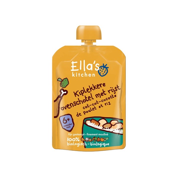 ELLA'S K 6m+ kiplekkere oven schotel rijst bio 130 GR
