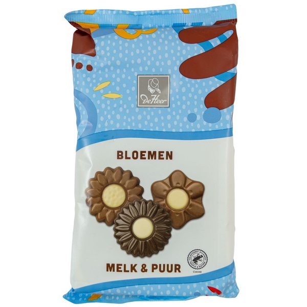 DEHEER chocolade bloem melk puur 150 GR