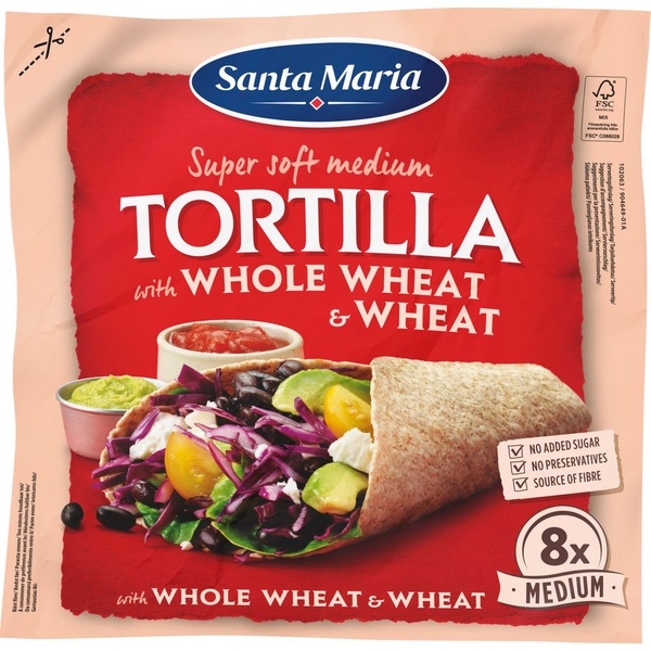 SMARIA tortilla whole wheat wraps 8 ST