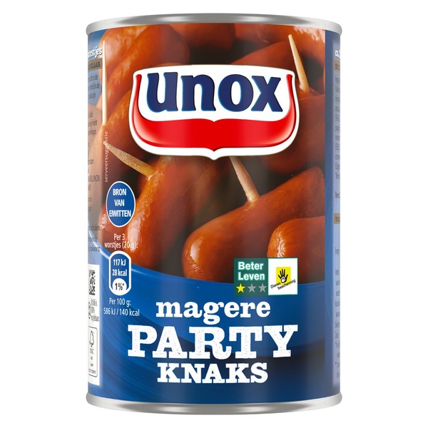 UNOX magere party   knaks 400 GR