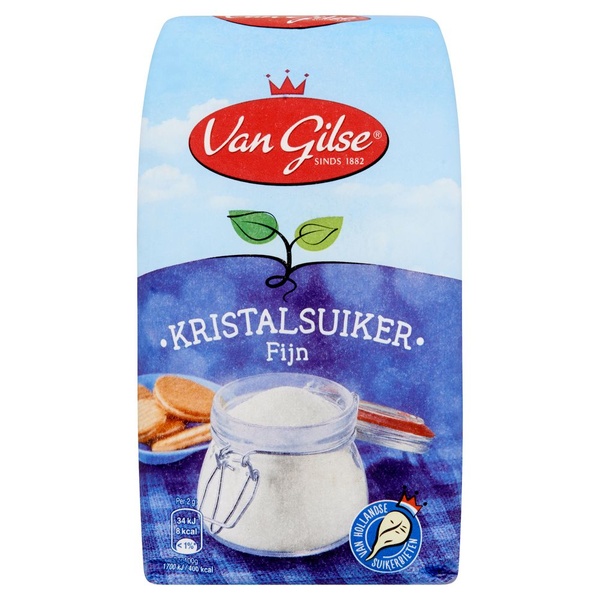 GILSE fijne kristal suiker. 750 GR