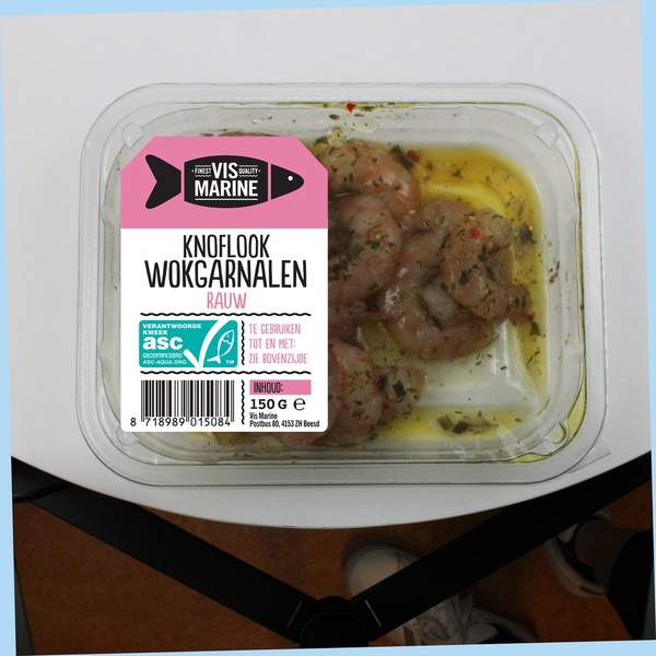 VISMARIN wokgarnalen knoflook 150 GR